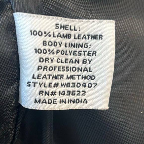 WALTER BAKER LAMB LEATHER OVERSIZED BIKER  JACKET - Picture 11 of 11